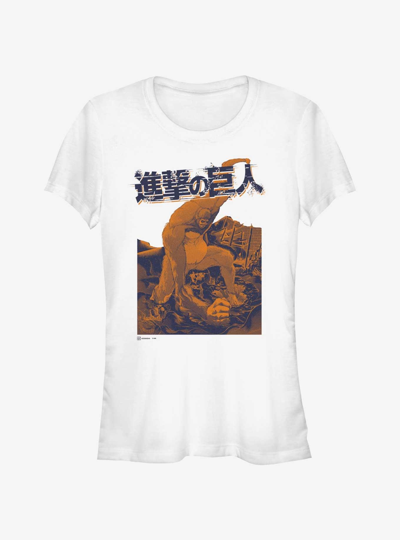 Attack On Titan Beast Titan Girls T-Shirt, WHITE, hi-res