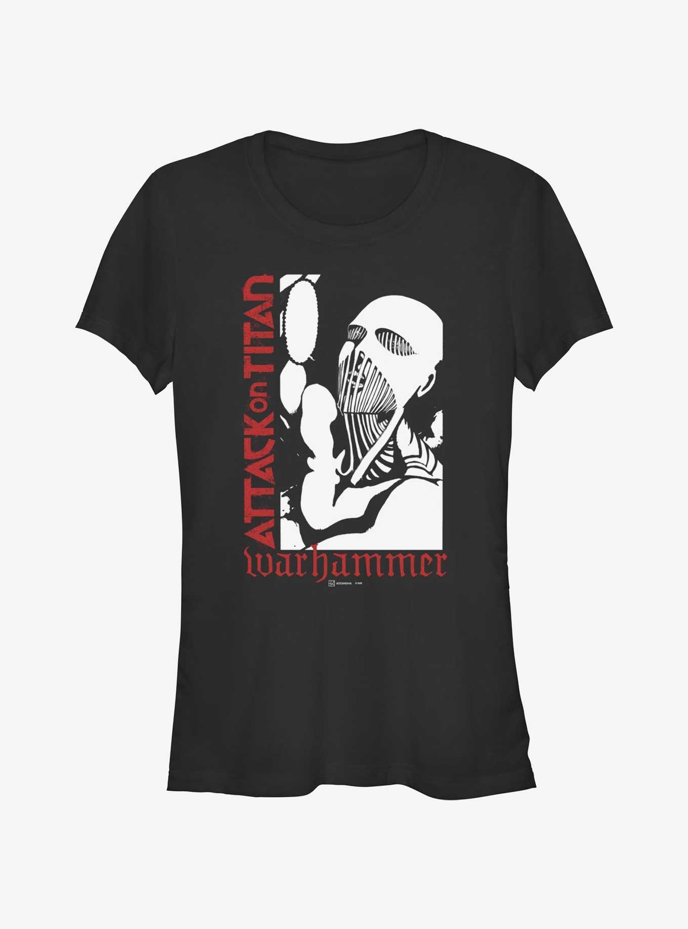 Attack On Titan War Hammer Titan Girls T-Shirt, BLACK, hi-res