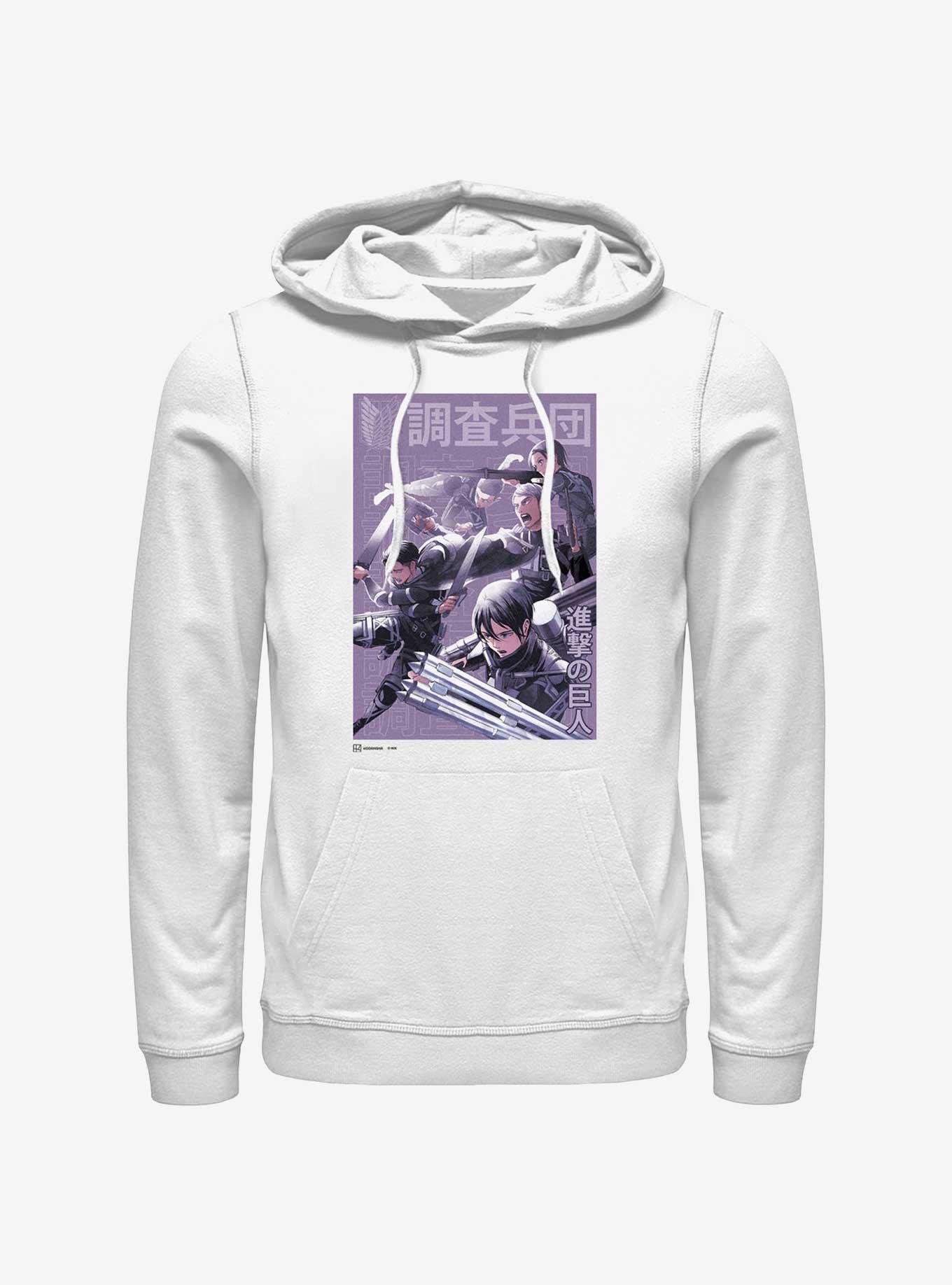 Attack On Titan Scout Regiment Fight Hoodie, WHITE, hi-res