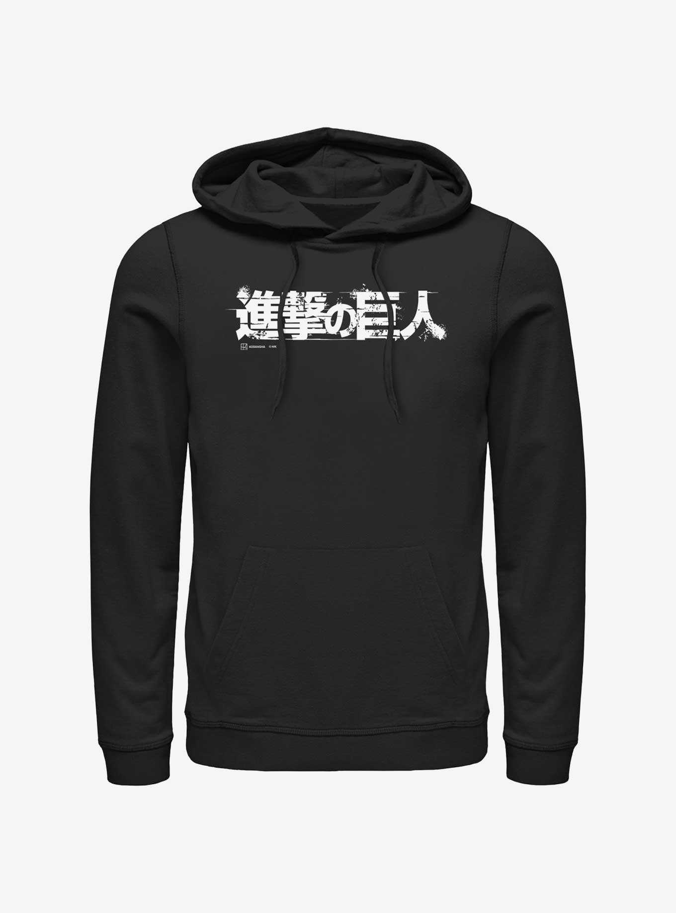 Attack On Titan Japanese Logo Hoodie, , hi-res