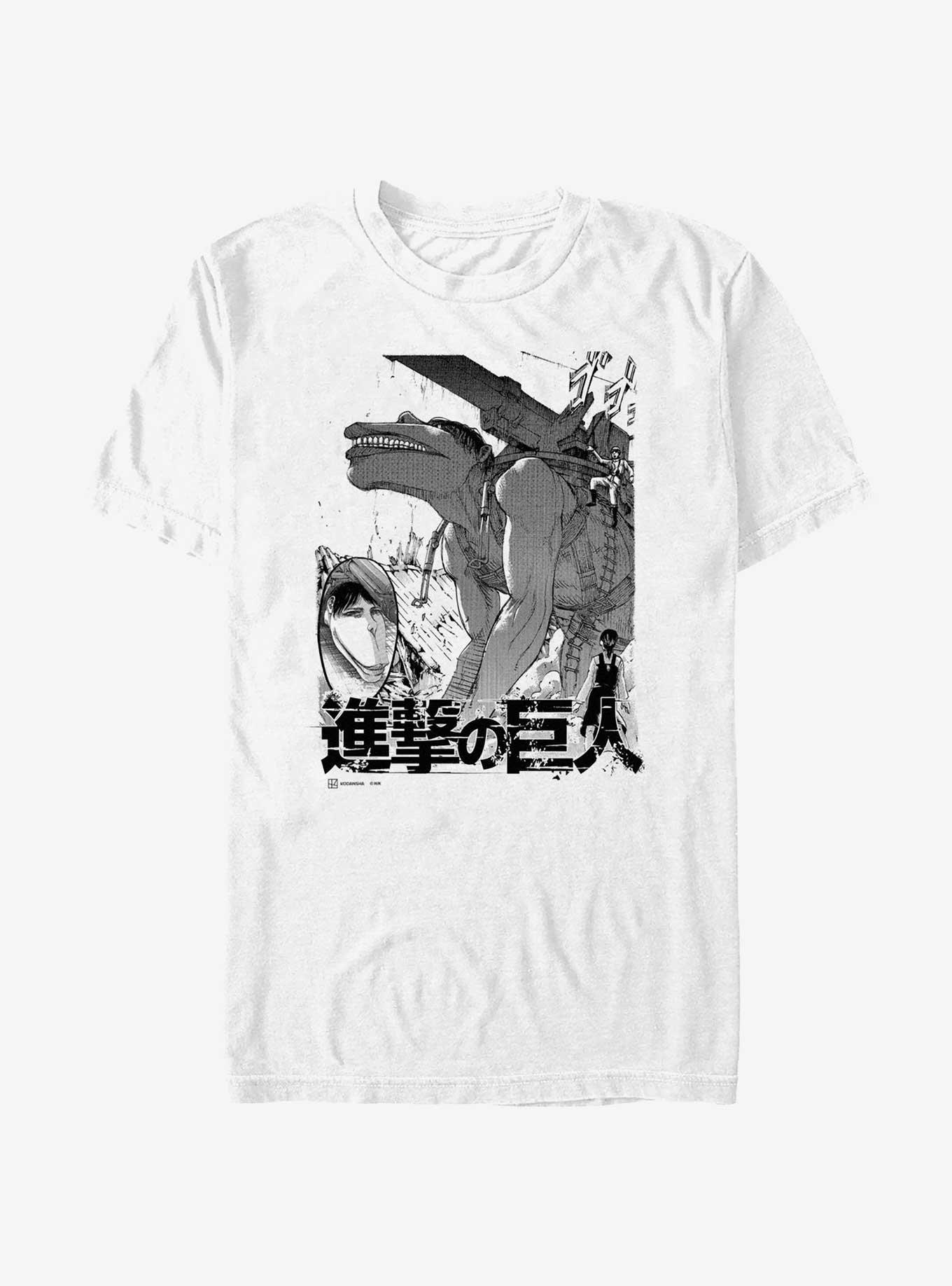 Attack On Titan Cart Titan Demolition T-Shirt, WHITE, hi-res