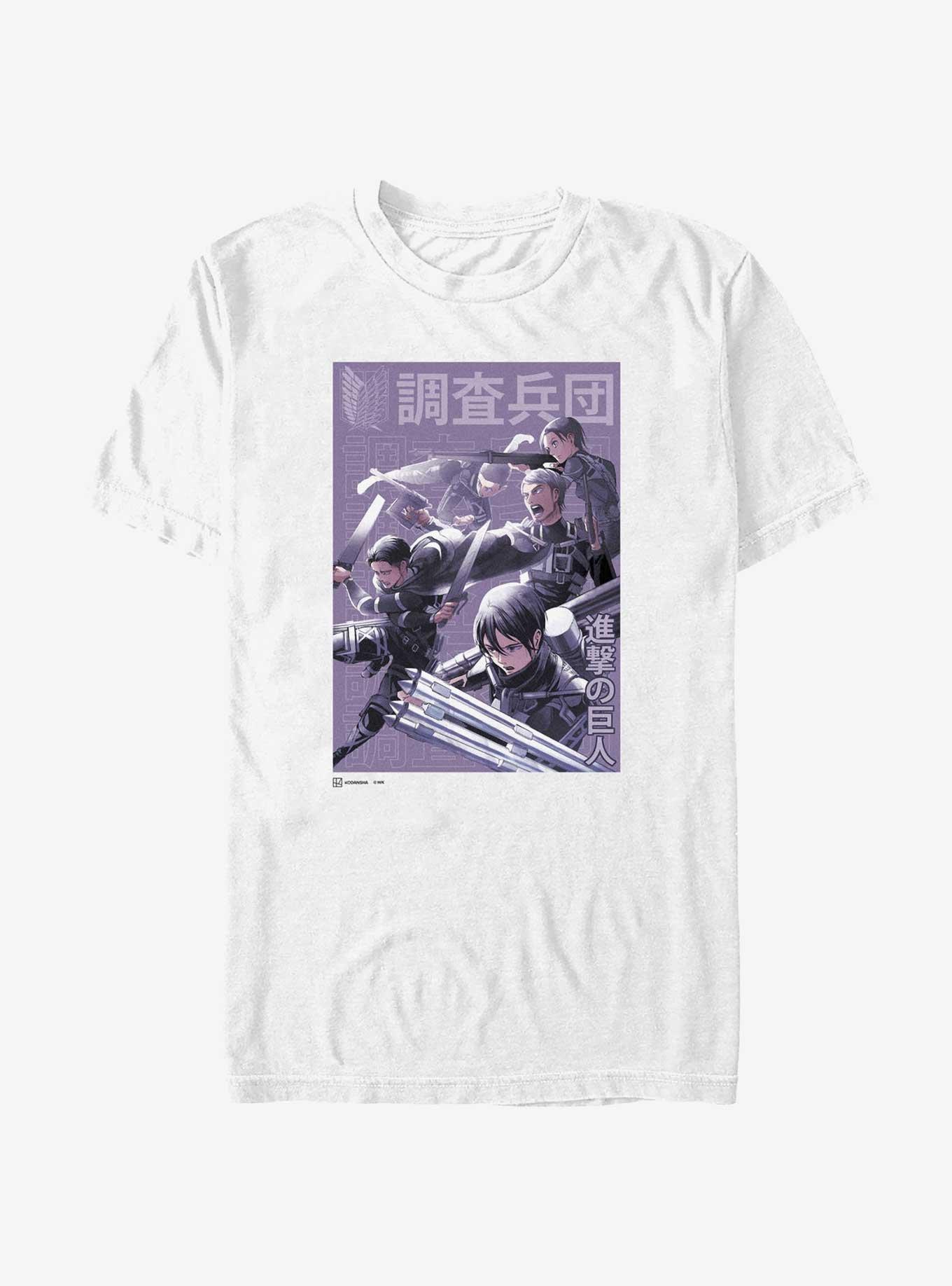 Attack On Titan Scout Regiment Fight T-Shirt, WHITE, hi-res