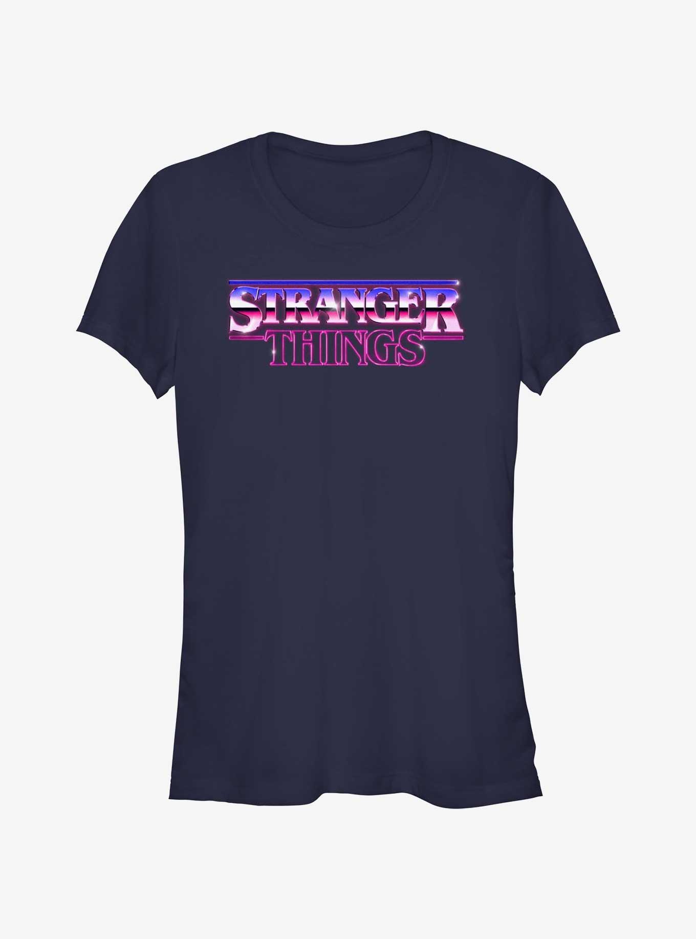 Stranger Things Metallic Logo Girls T-Shirt, , hi-res