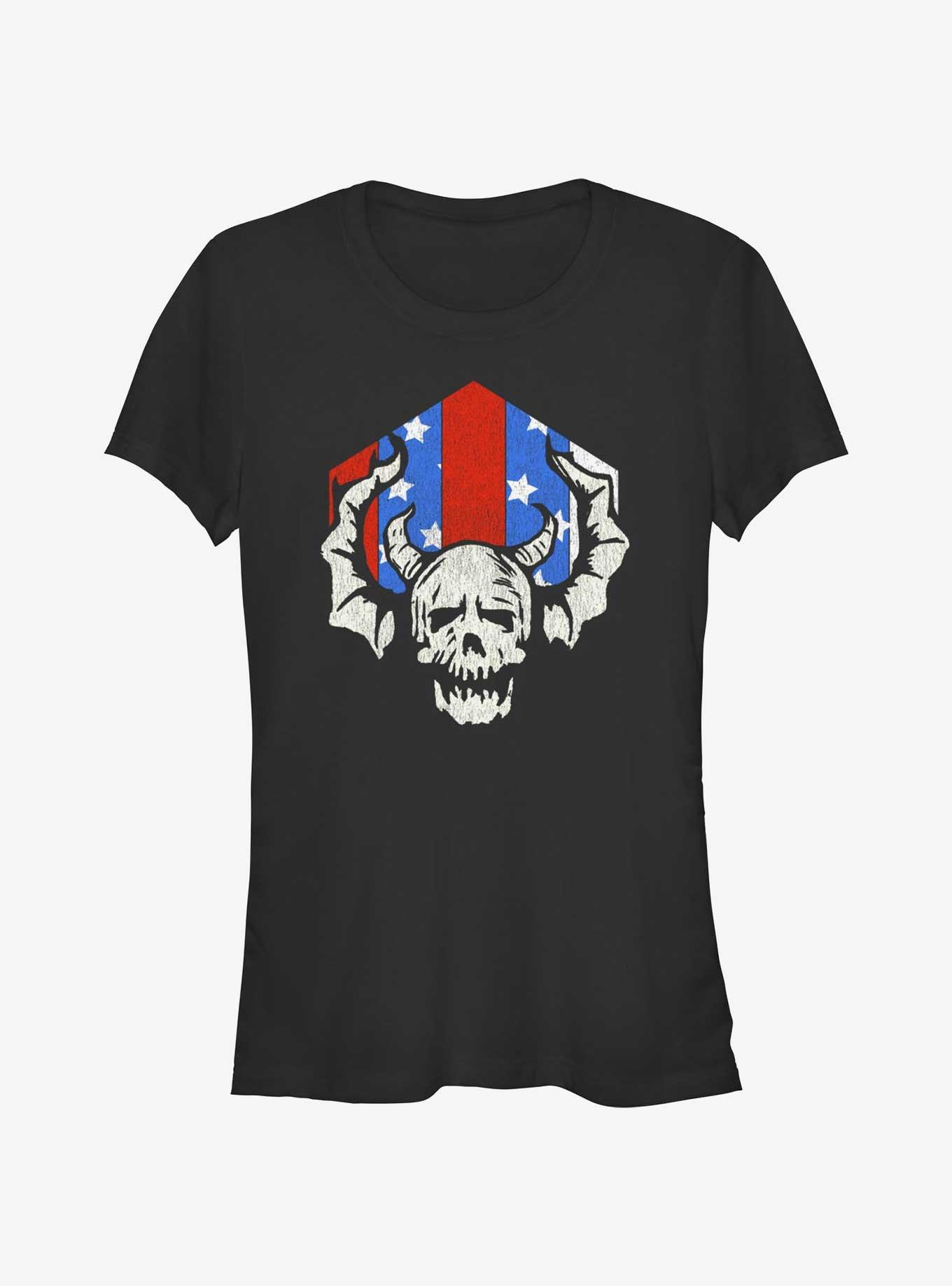 Stranger Things Hellfire Americana Girls T-Shirt, BLACK, hi-res