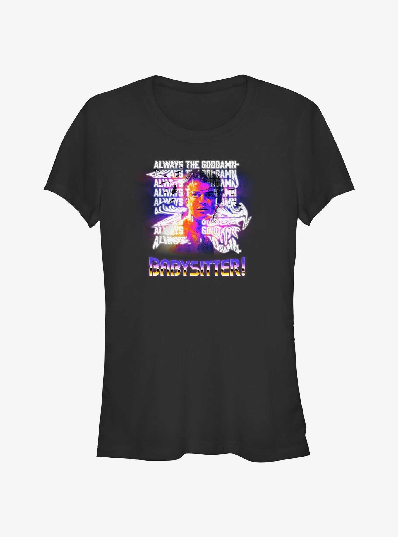 Stranger Things Babysitter Steve Retro Girls T-Shirt, BLACK, hi-res