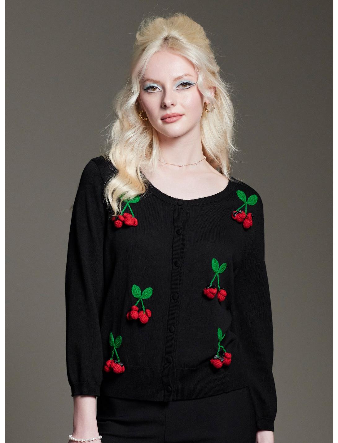 Her Universe Disney Minnie Mouse Knit Cherry Cardigan Her Universe Exclusive, MULTI, hi-res