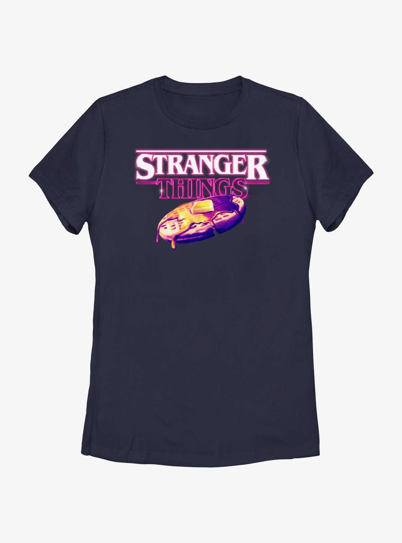 Stranger Things Retro Waffle Logo Womens T-Shirt, NAVY, hi-res