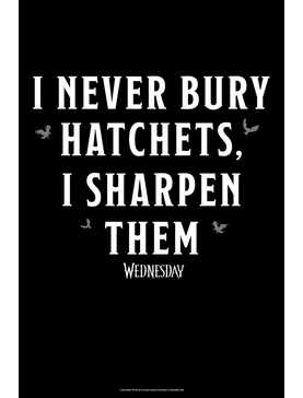 Wednesday I Never Bury Hatchets Poster, , hi-res