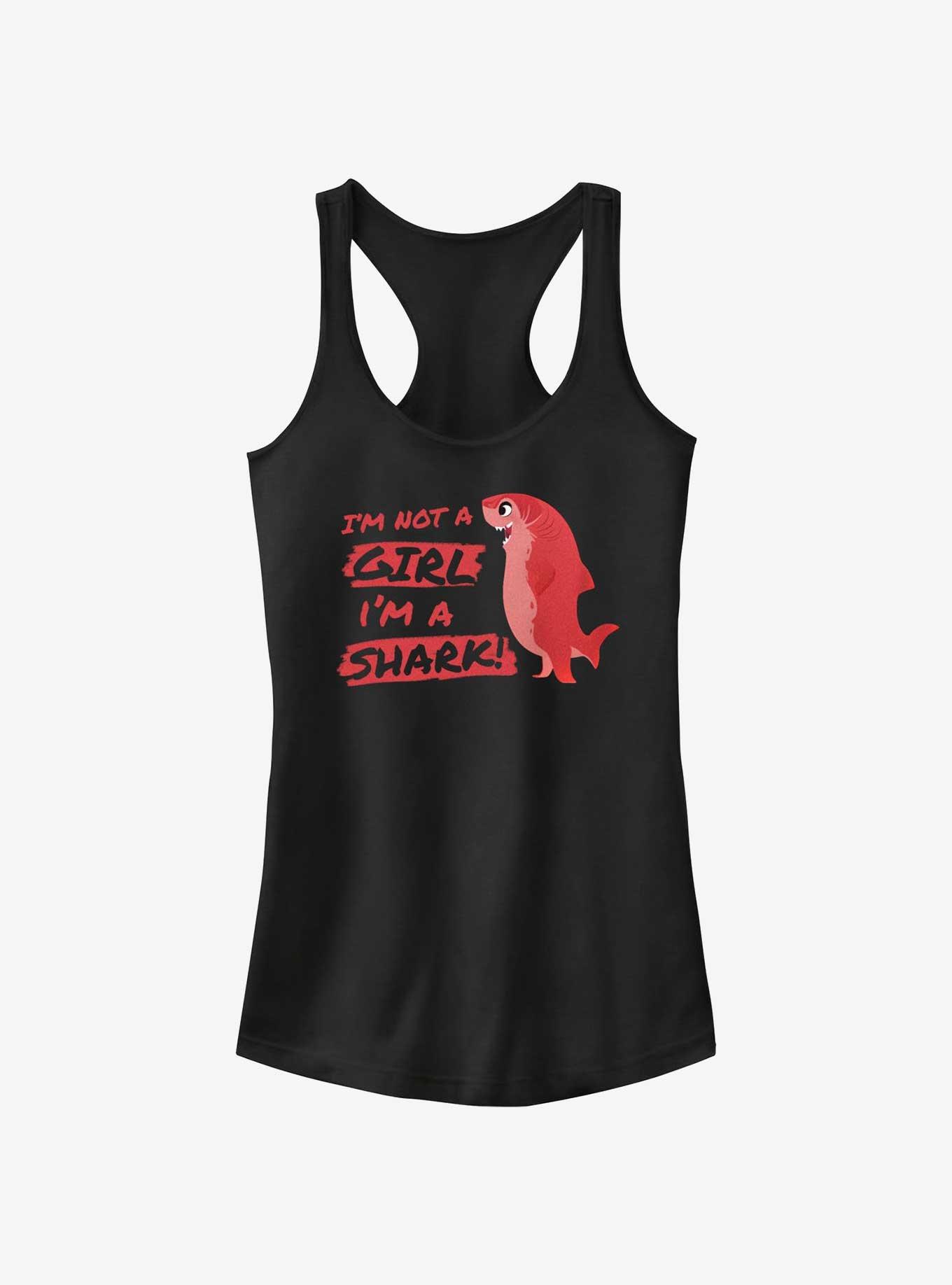 Nimona I'm A Shark Girls Tank, BLACK, hi-res