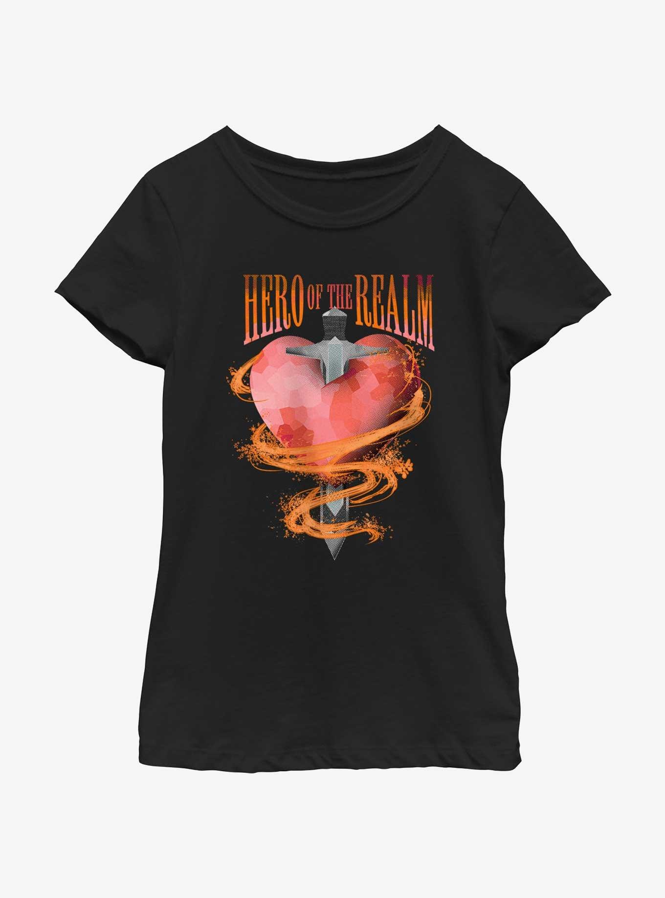 Nimona Hero Of The Realm Youth Girls T-Shirt, BLACK, hi-res