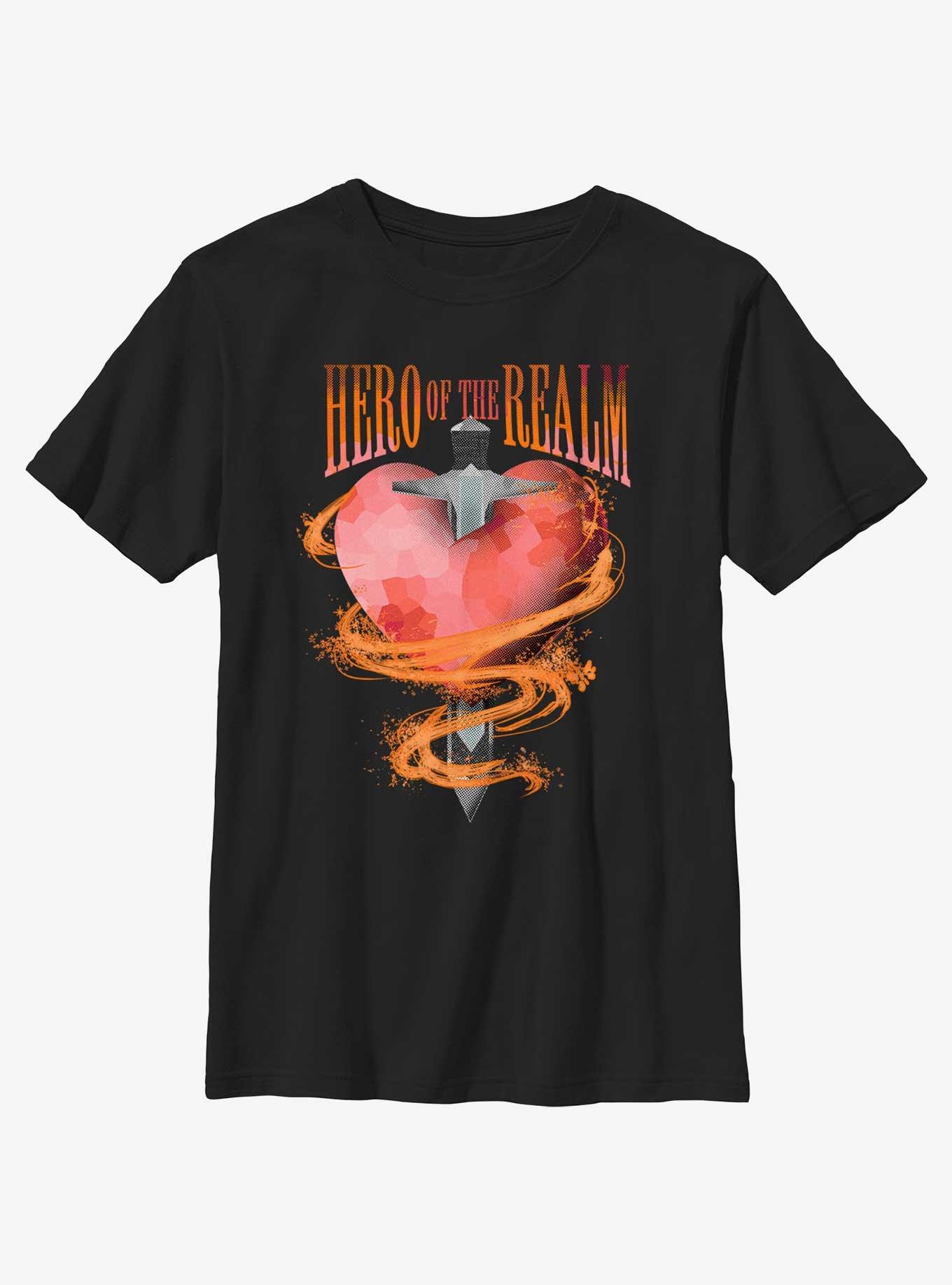 Nimona Hero Of The Realm Youth T-Shirt, BLACK, hi-res