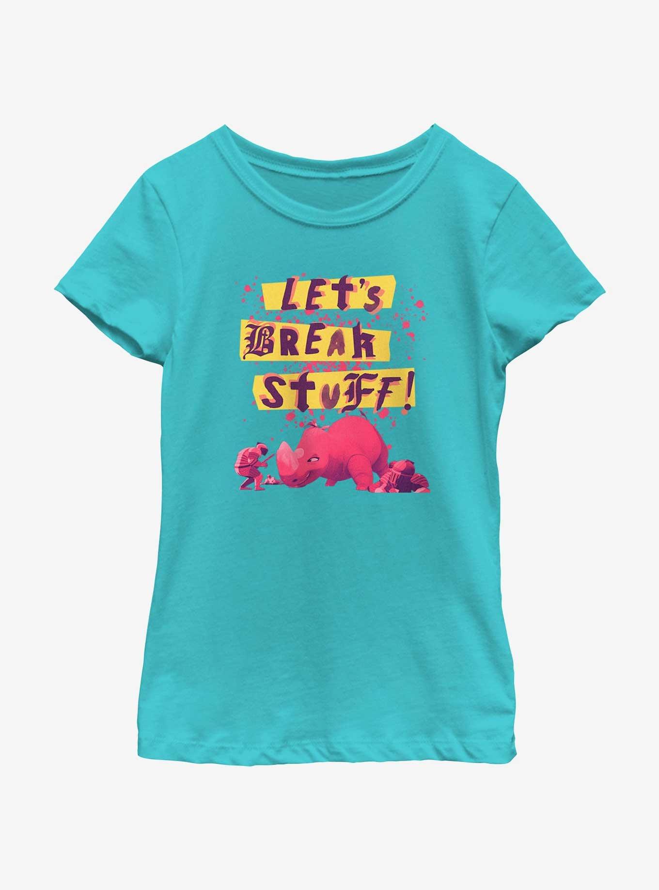 Nimona Break Stuff Youth Girls T-Shirt, TAHI BLUE, hi-res