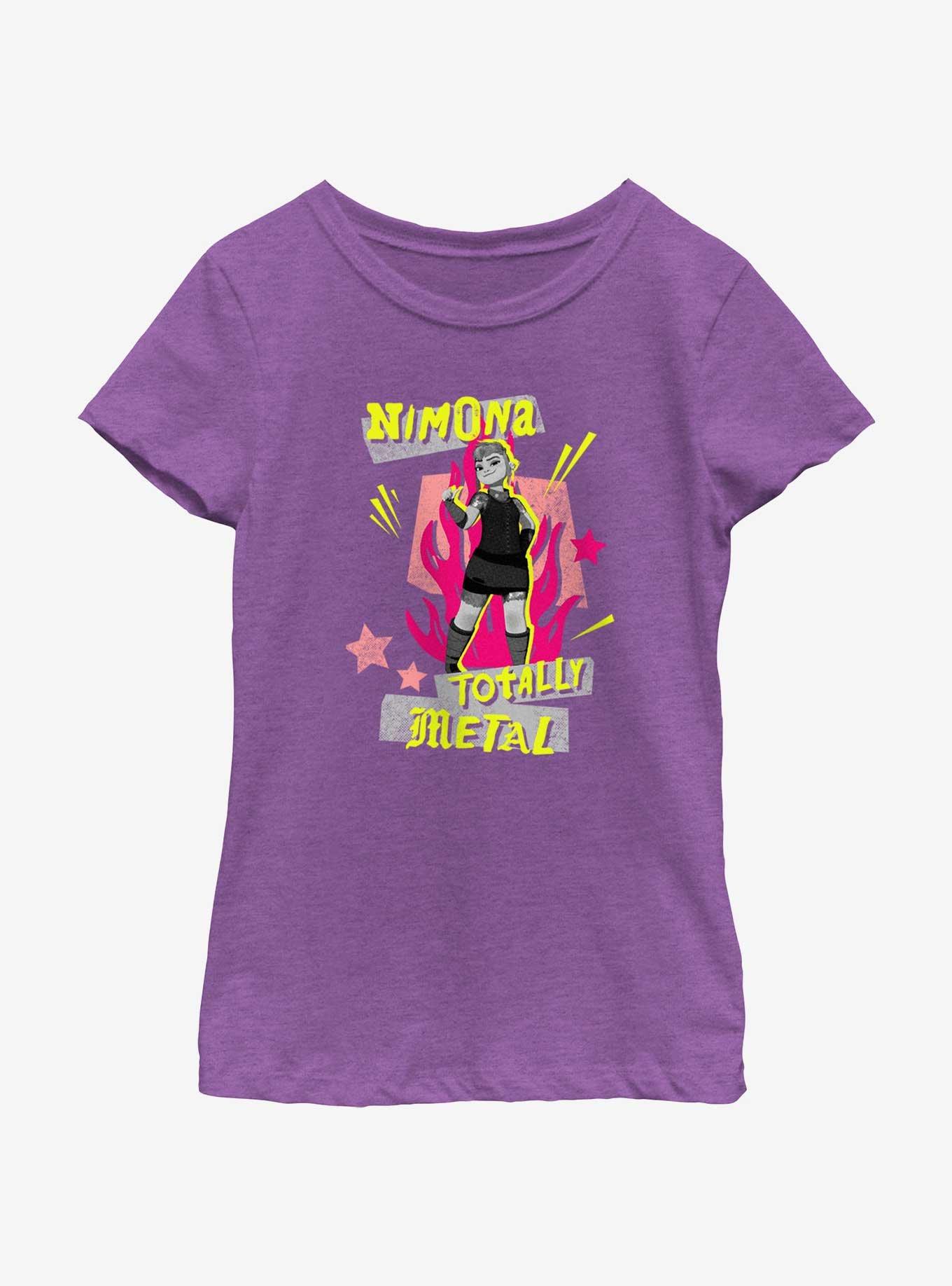 Nimona Totally Metal Youth Girls T-Shirt, PURPLE BERRY, hi-res