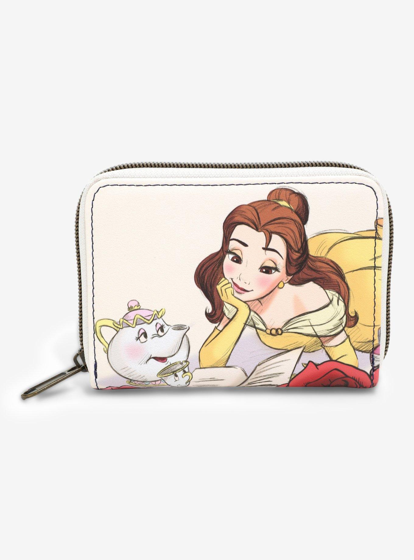 Loungefly Disney Beauty And The Beast Belle Friends Mini Zipper Wallet Hot Topic