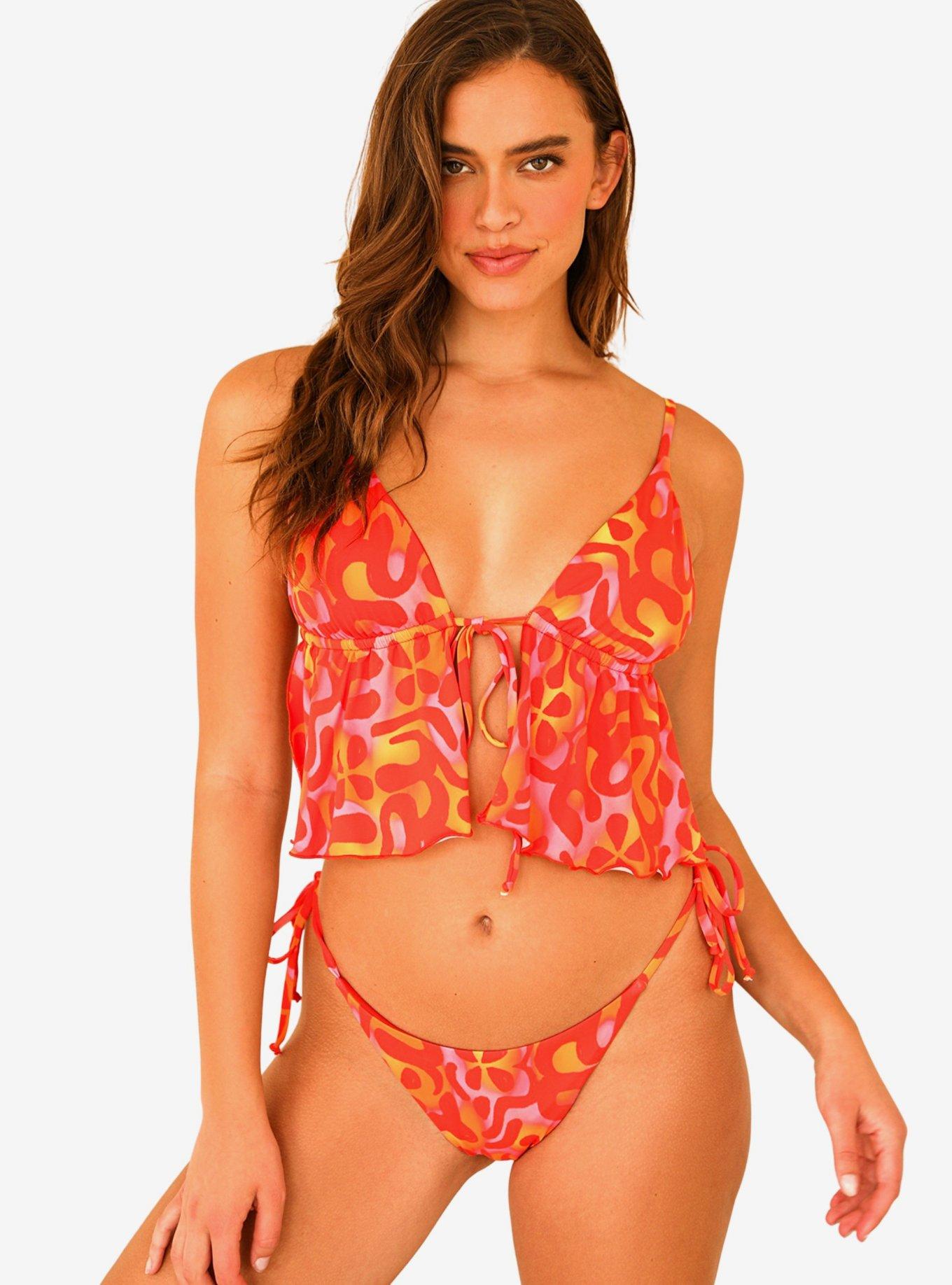 Dippin' Daisy's Mia Swim Bottom Sungazer Red, , hi-res