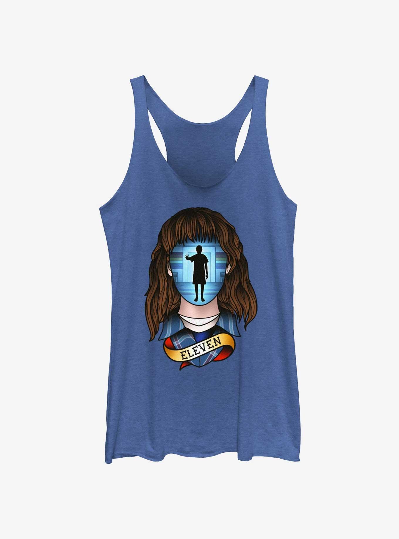 Stranger Things Tattoo Eleven Womens Tank Top, ROY HTR, hi-res