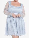 Disney Cinderella Mesh Glitter Dress Plus Size, BABY BLUE, hi-res