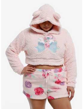 My Melody & My Sweet Piano Fuzzy Girls Crop Hoodie, , hi-res