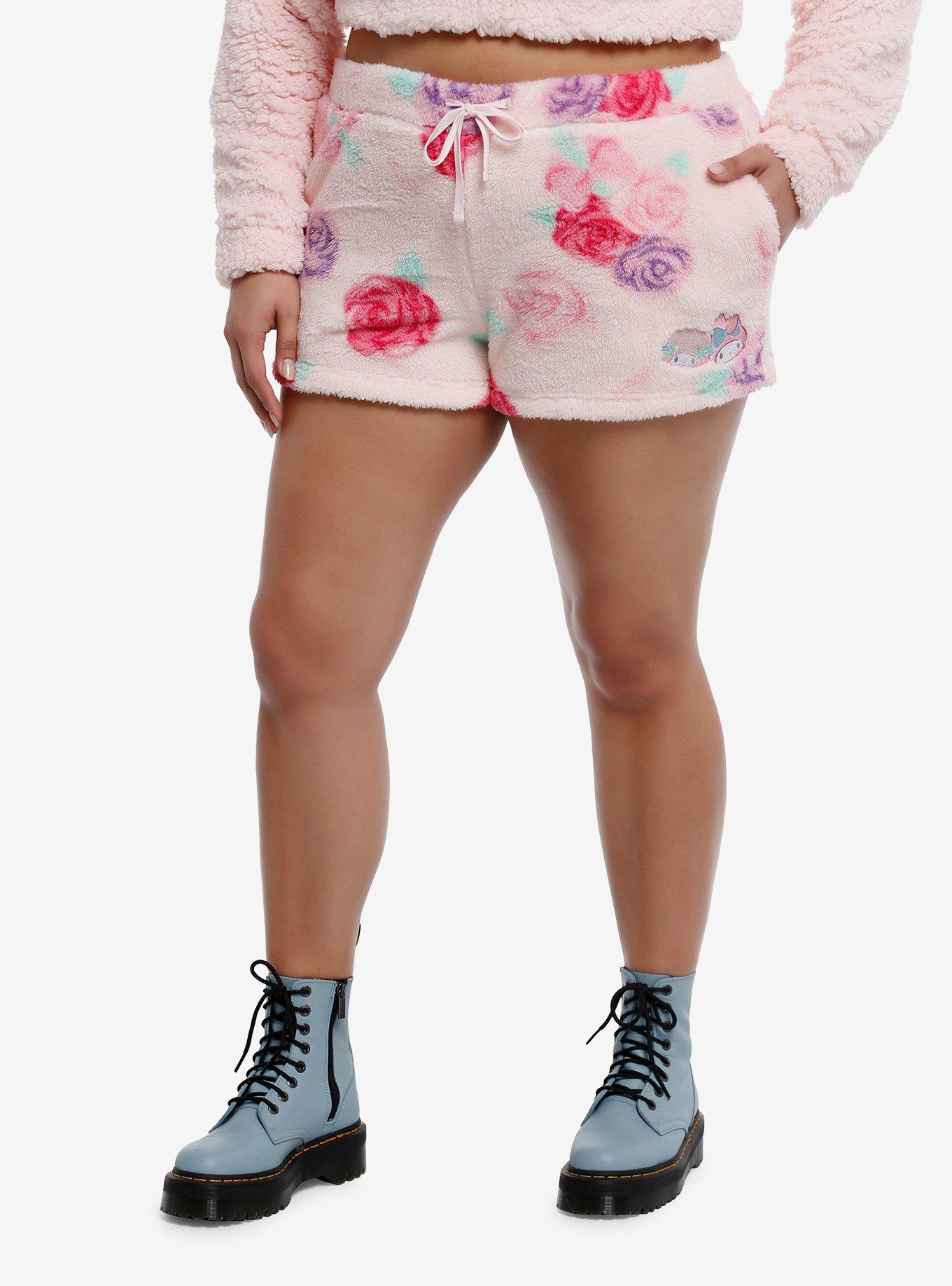 My Melody & My Sweet Piano Fuzzy Girls Lounge Shorts, , hi-res