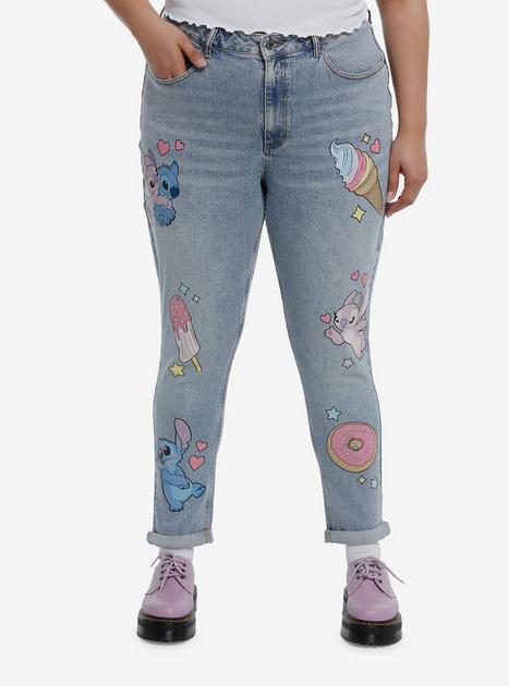 Her Universe Disney Lilo And Stitch Angel Sweets Mom Jeans Plus Size