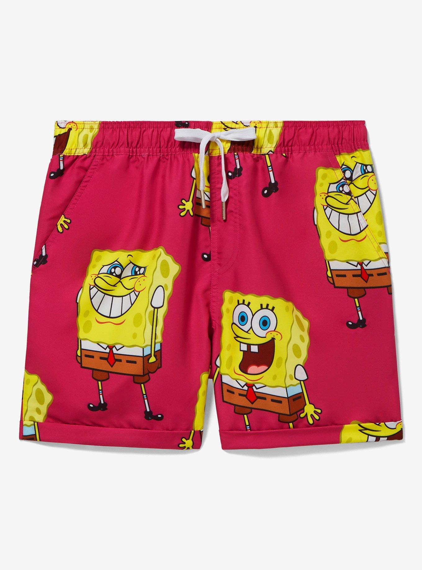 OppoSuits SpongeBob SquarePants Expressions Allover Print Shorts - BoxLunch Exclusive, HOT PINK, hi-res