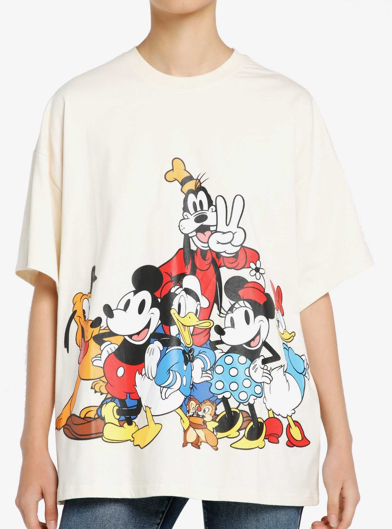 Disney Mickey Mouse And Friends Front & Back Group Girls Oversized T-Shirt, , hi-res