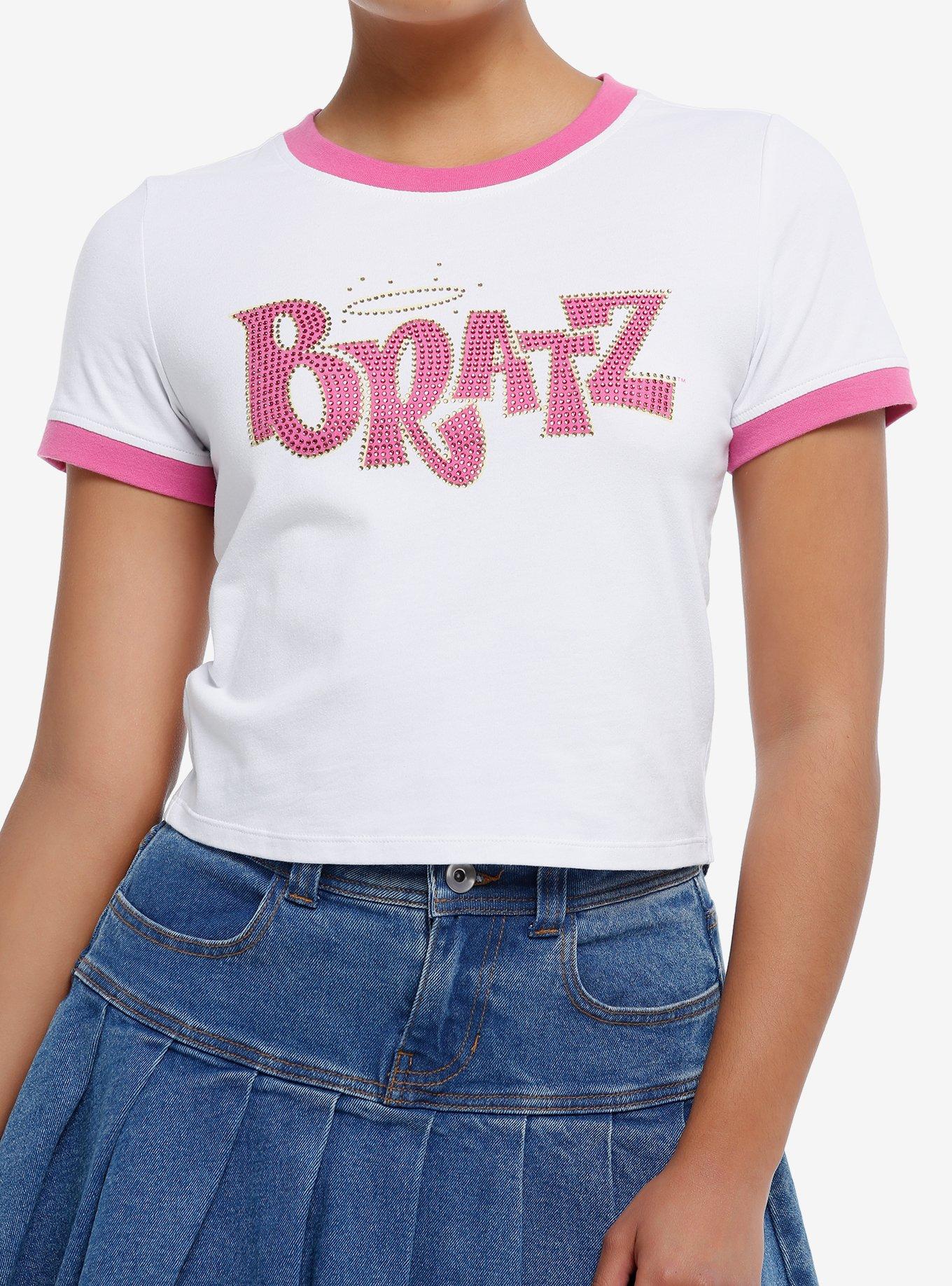 Bratz Rhinestone Girls Ringer Baby T-Shirt, PINK, hi-res