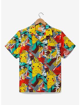 OppoSuits Pokémon Pikachu Patterned Allover Print Woven Button-Up Top, , hi-res