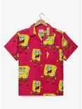 OppoSuits SpongeBob SquarePants Expressions Allover Print Woven Button-Up - BoxLunch Exclusive, FUSCHIA  PINK, hi-res