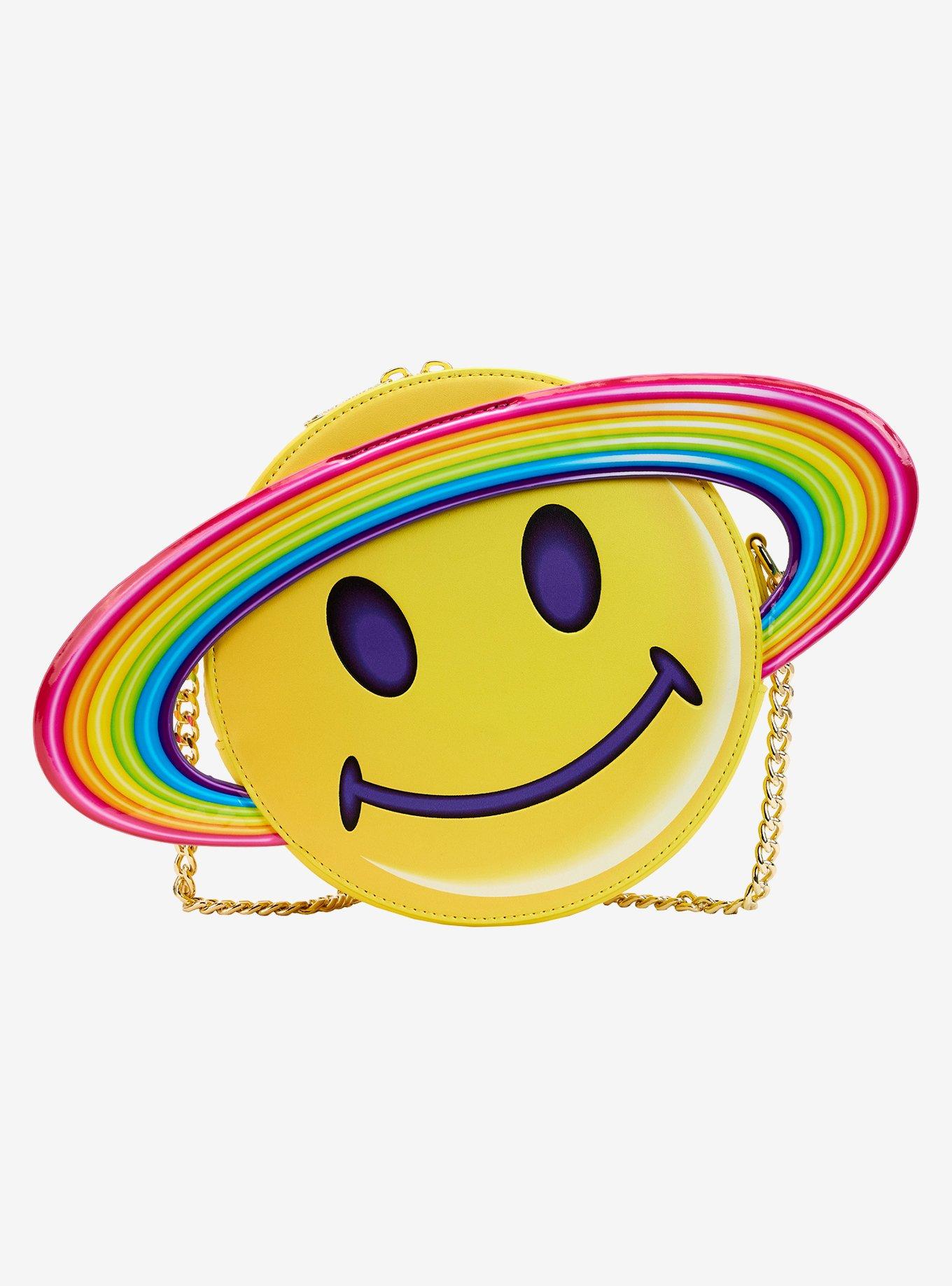 Loungefly Lisa Frank Rainbow Smile Planet Crossbody Bag, , hi-res