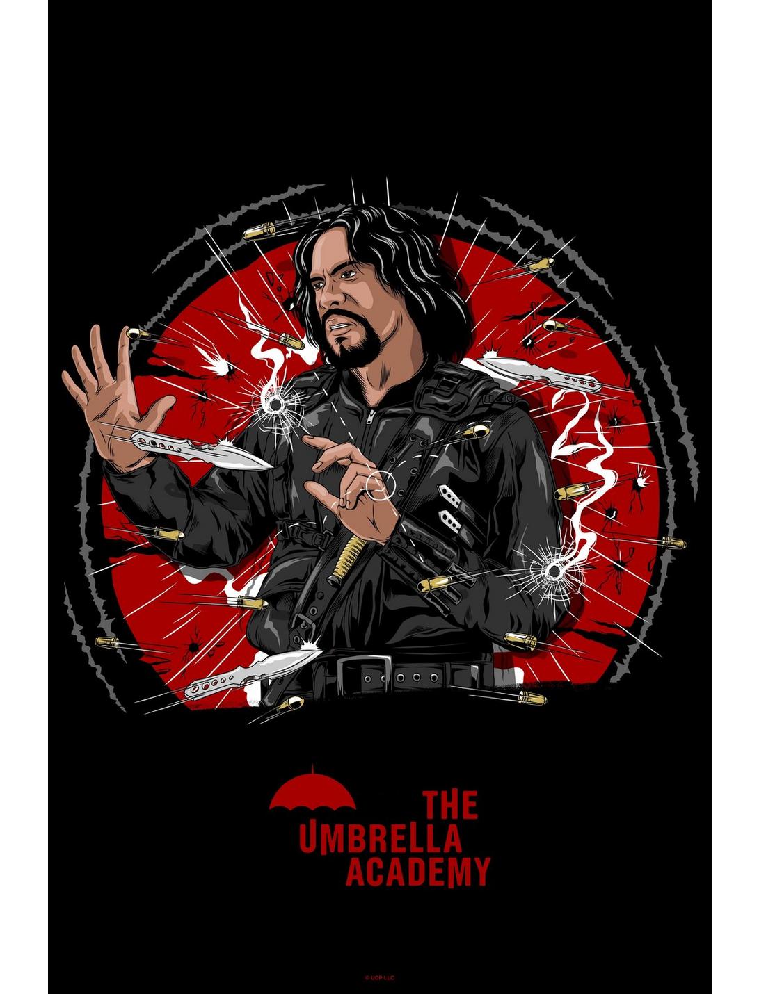 The Umbrella Academy Number Two Diego Hargreeves Poster, WHITE, hi-res