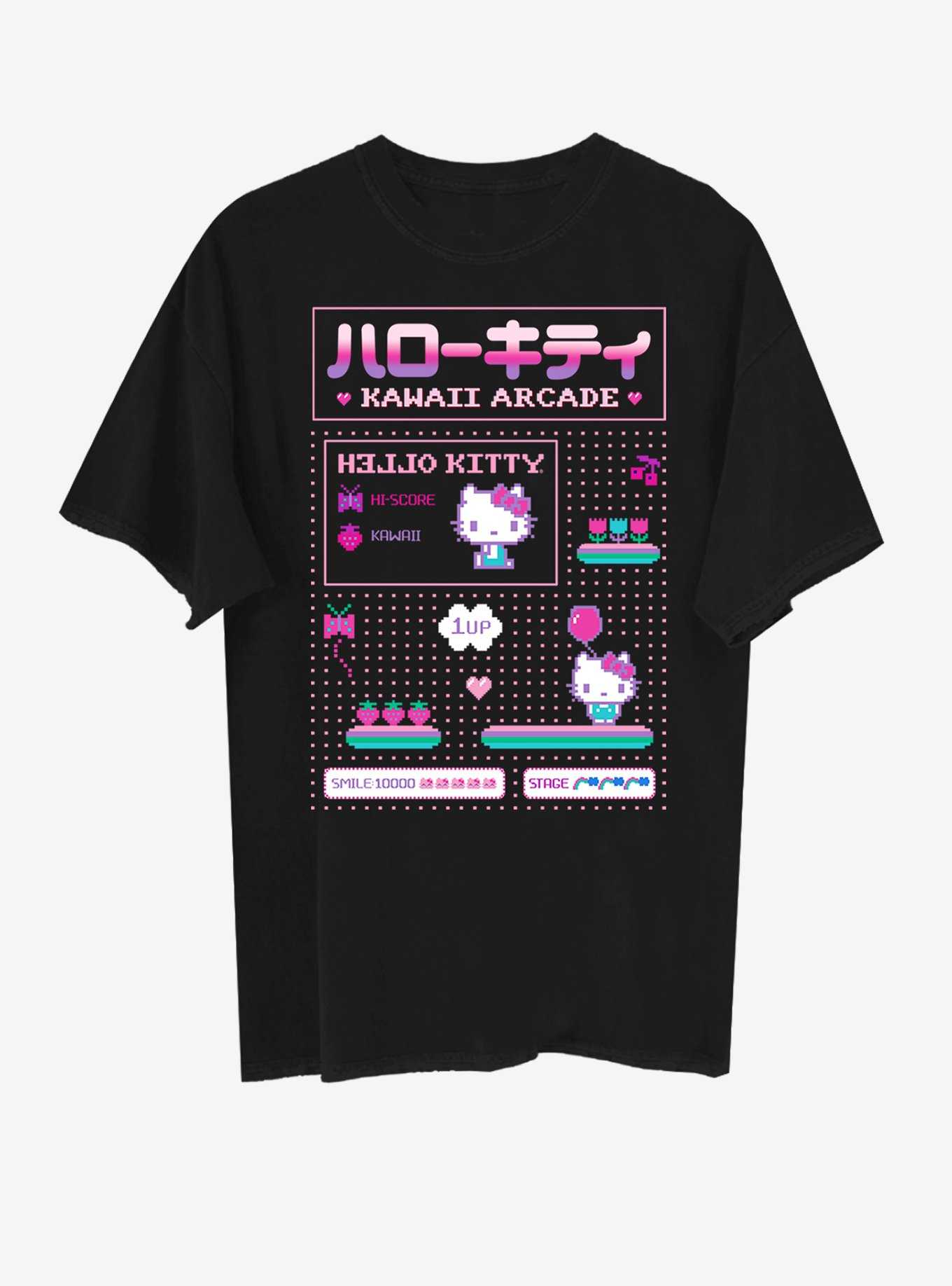 Hello Kitty Arcade 8-Bit Boyfriend Fit Girls T-Shirt, , hi-res