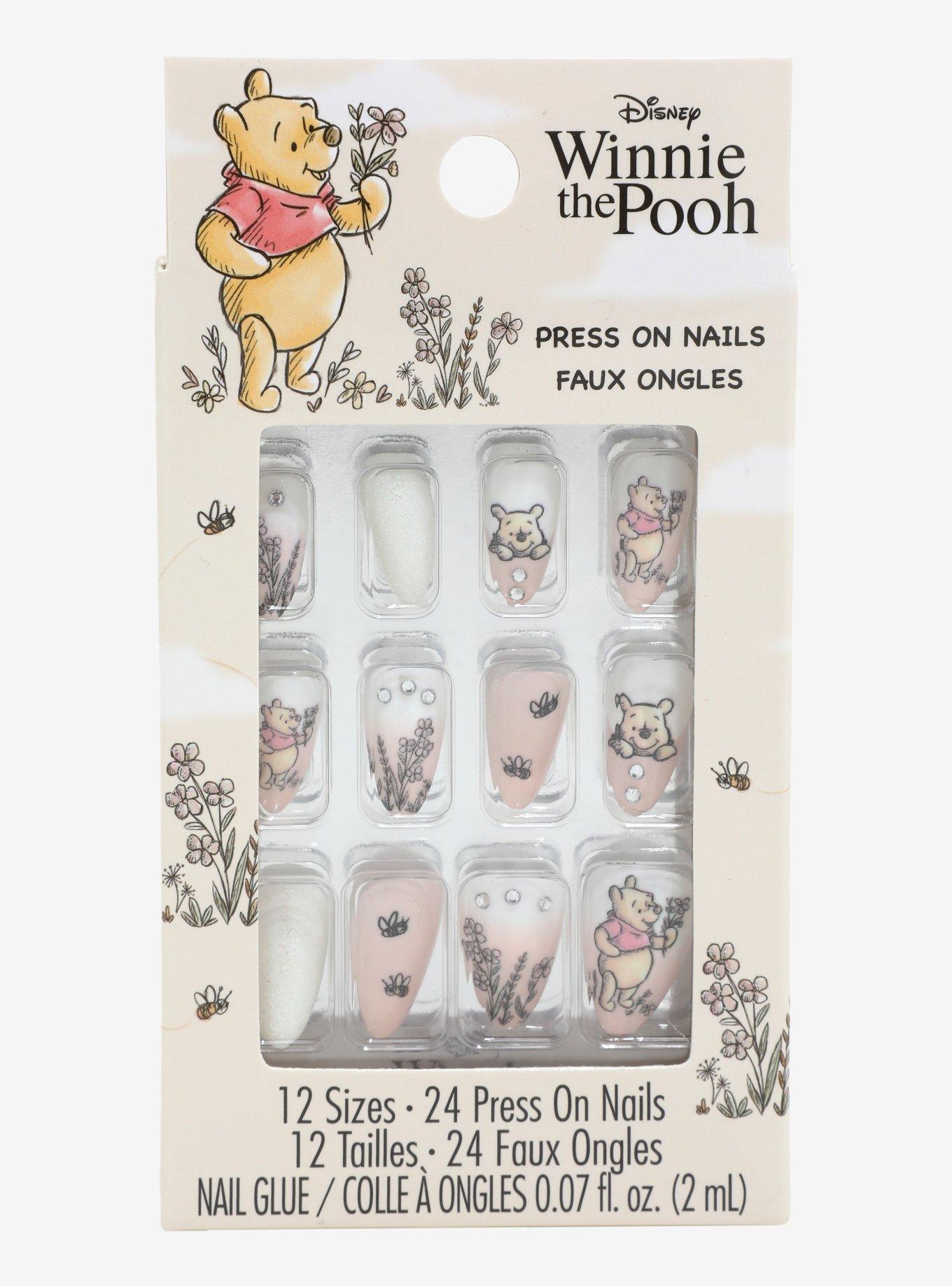 Disney Winnie The Pooh Spring Faux Nail Set, , hi-res