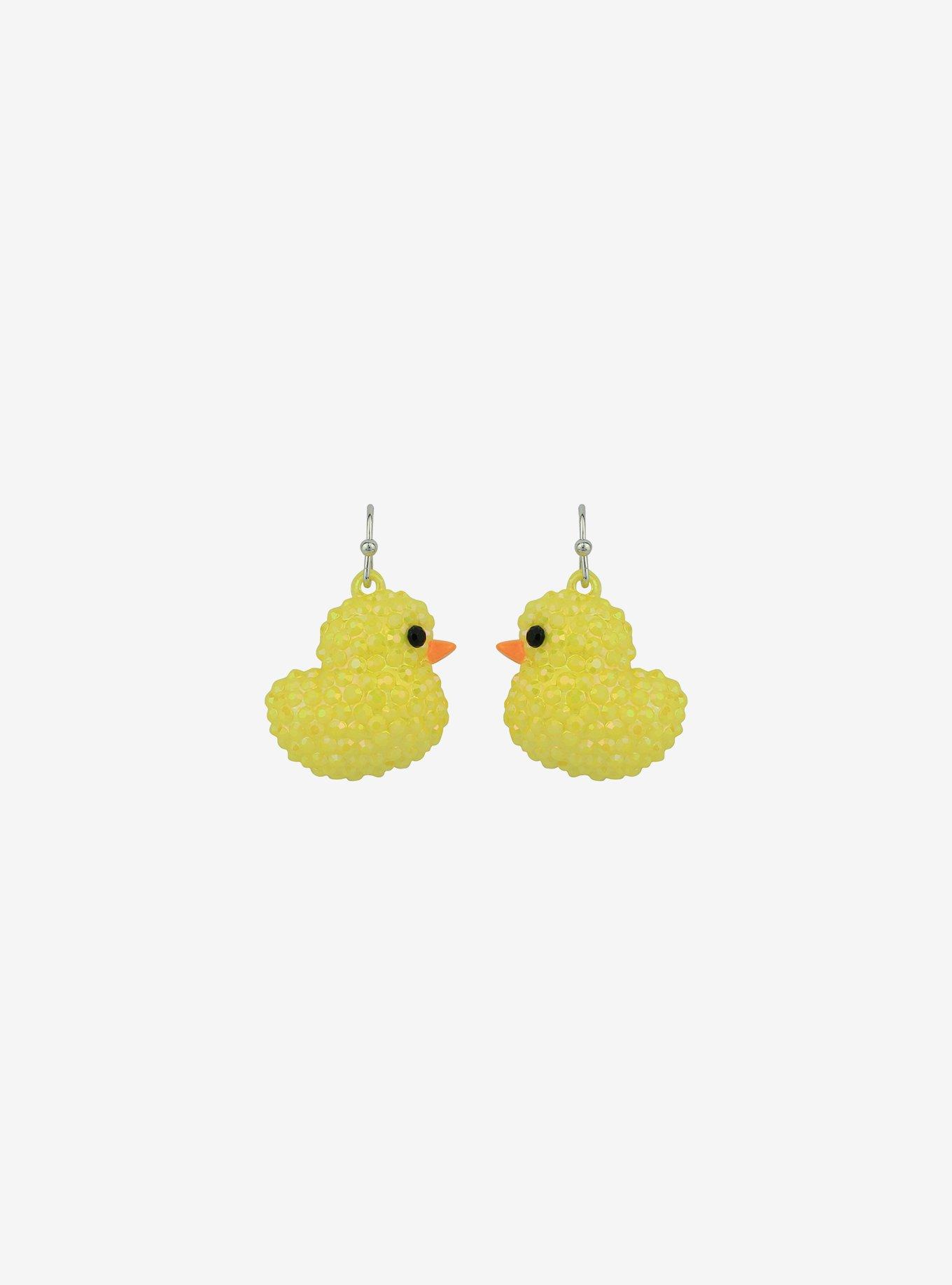 Rubber Duckie Bling Drop Earrings, , hi-res