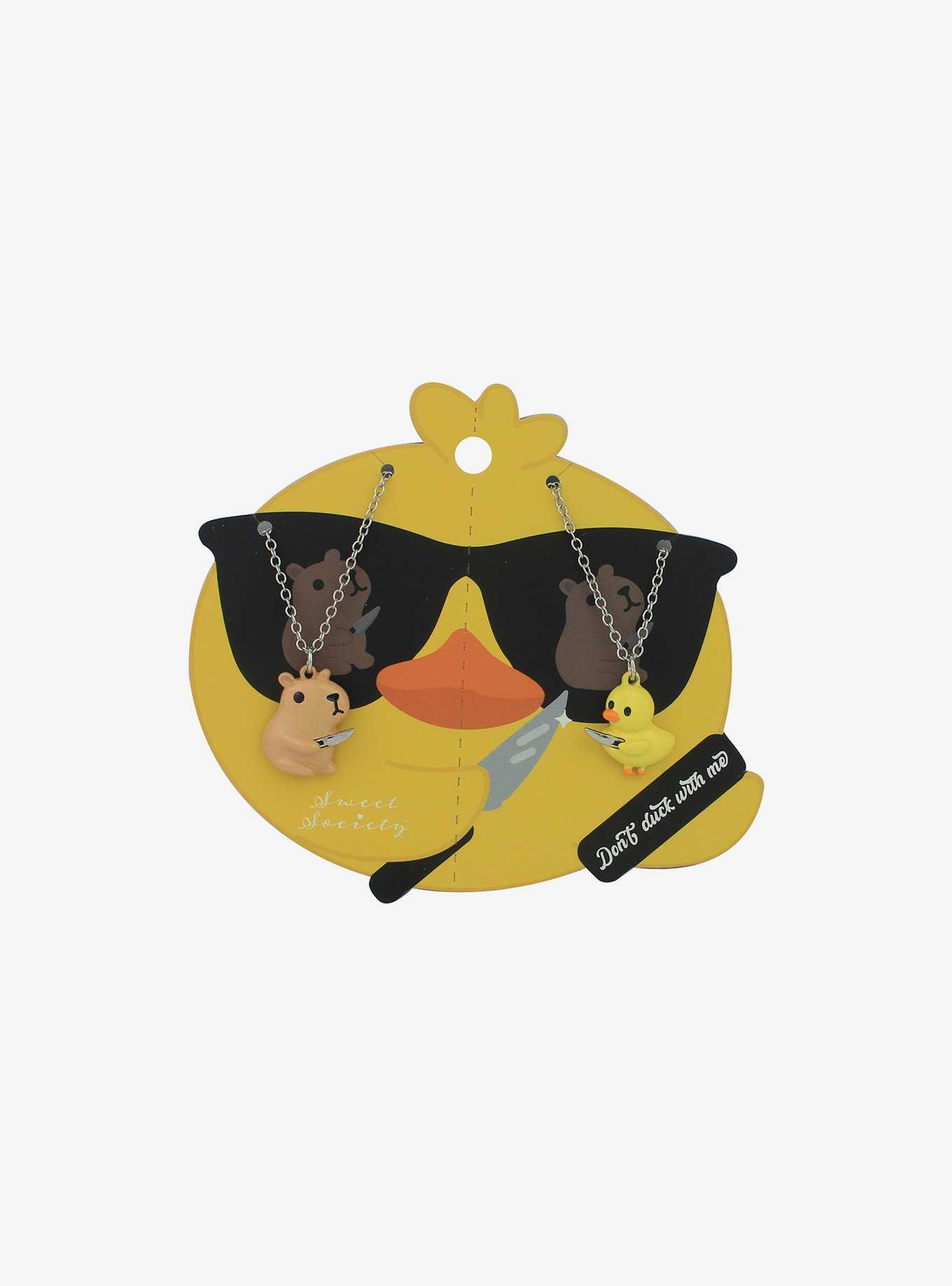 Sweet Society Capybara & Duck Weapons Best Friend Necklace Set, , hi-res