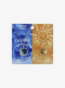 Cosmic Aura Celestial Dried Flower Best Friend Necklace Set, , hi-res