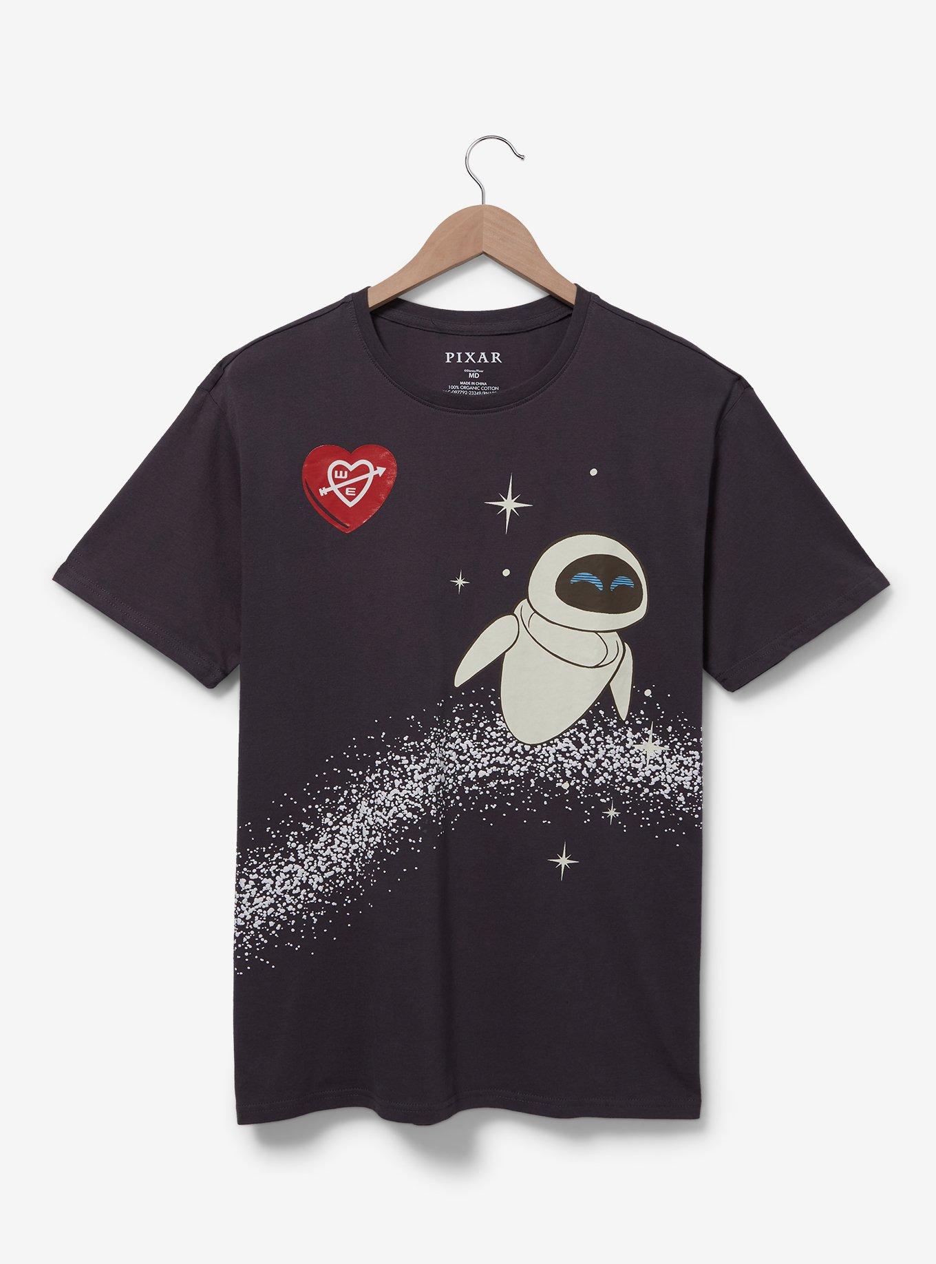 Disney Pixar WALL-E EVE Heart T-Shirt - BoxLunch Exclusive, GREY, hi-res