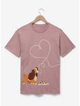 Disney Lady and The Tramp Lady Couples T-Shirt - BoxLunch Exclusive, LIGHT PINK, hi-res