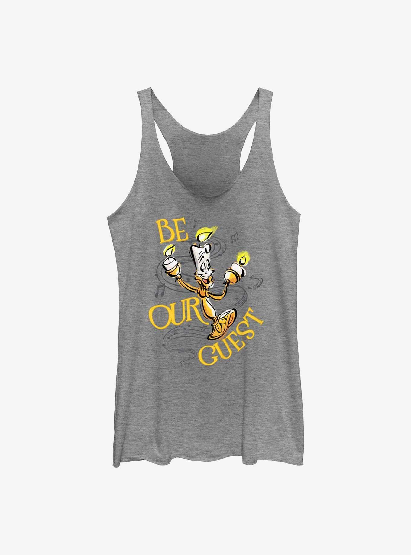 Disney 100 Lumiere Be Our Guest Girls Tank, GRAY HTR, hi-res