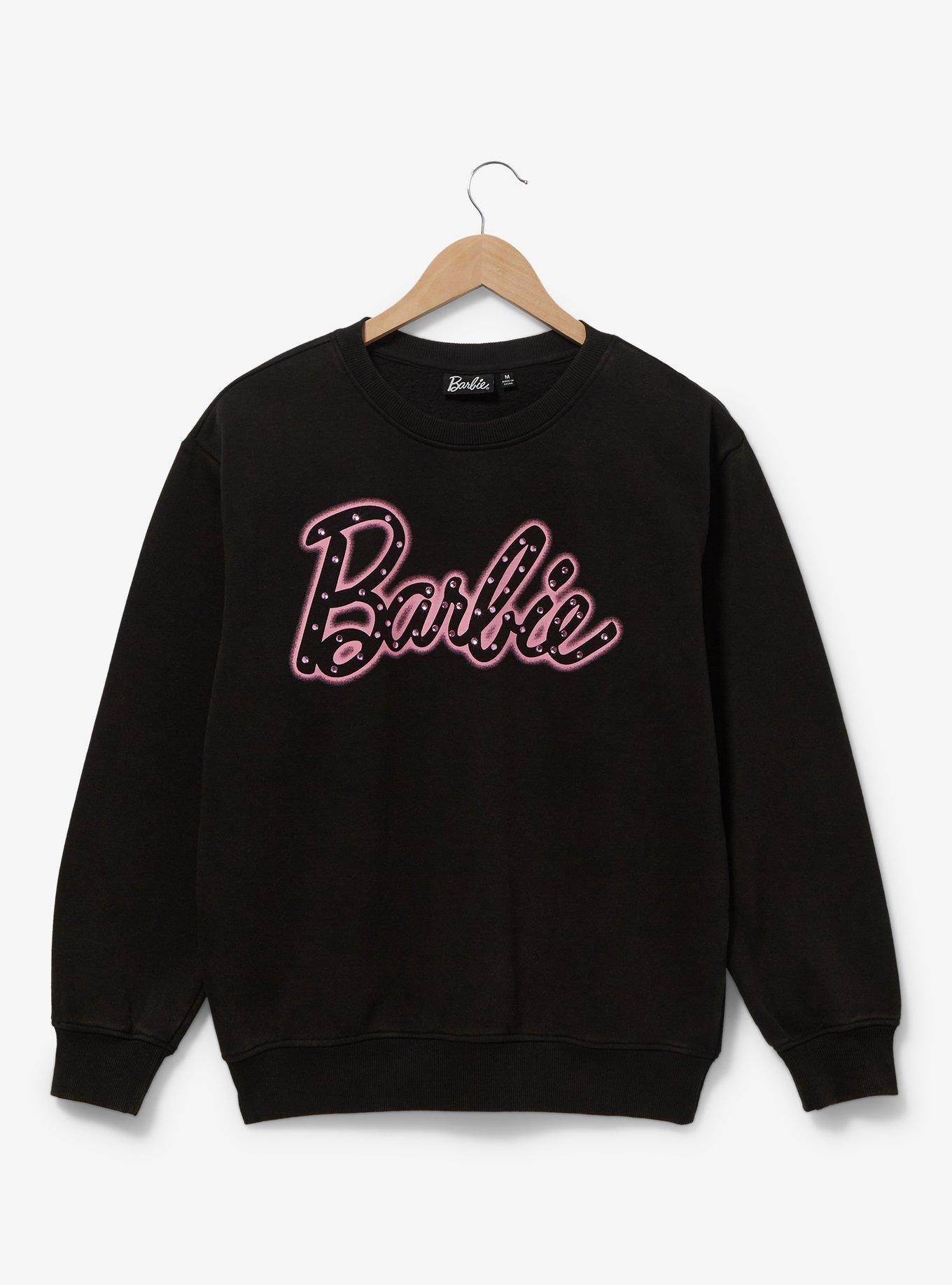 Barbie Rhinestone Logo Women's Crewneck - BoxLunch Exclusive | BoxLunch, image size:1360x1836