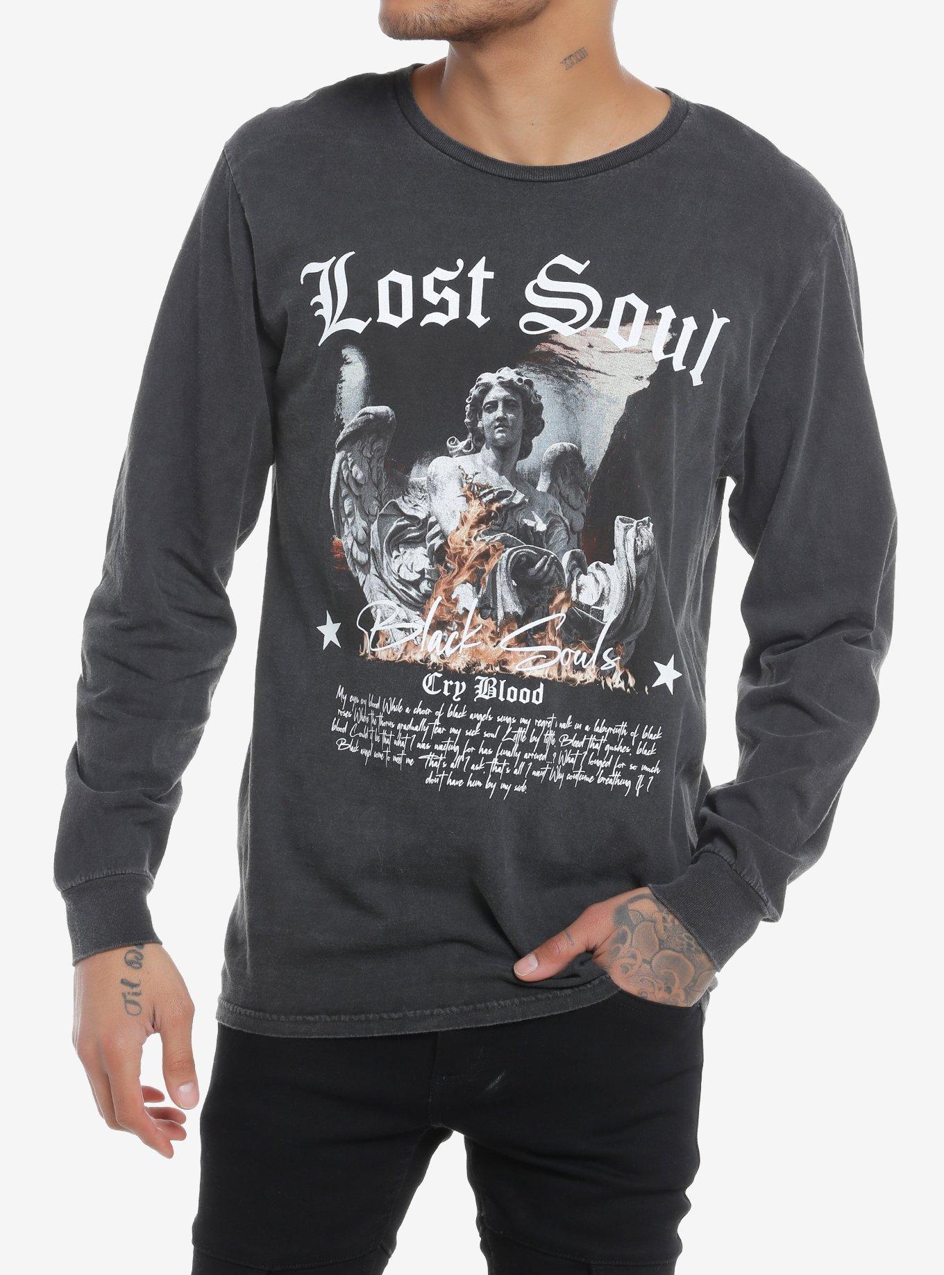 Cosmic Aura Lost Soul Long-Sleeve T-Shirt, BLACK, hi-res