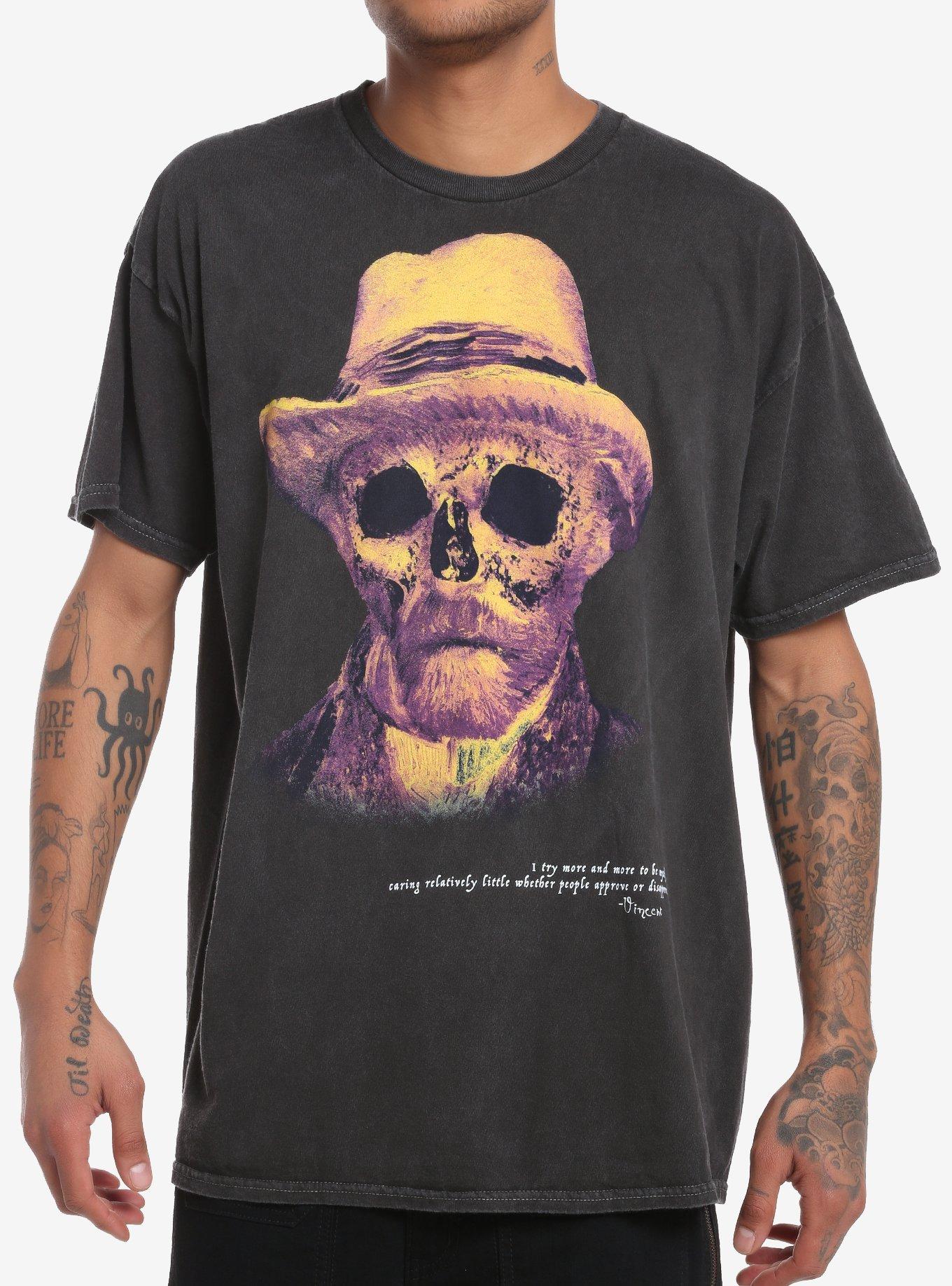 Social Collision® Vincent Van Gogh Skull Quote T-Shirt, BLACK, hi-res