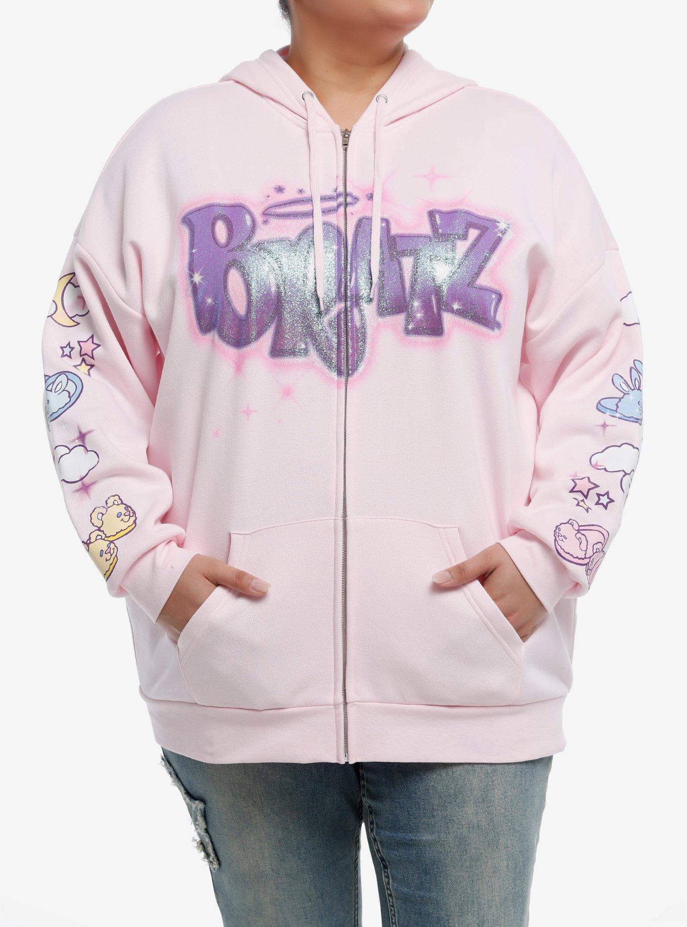 Bratz Slumber Party Girls Oversized Hoodie Plus Size, MULTI, hi-res