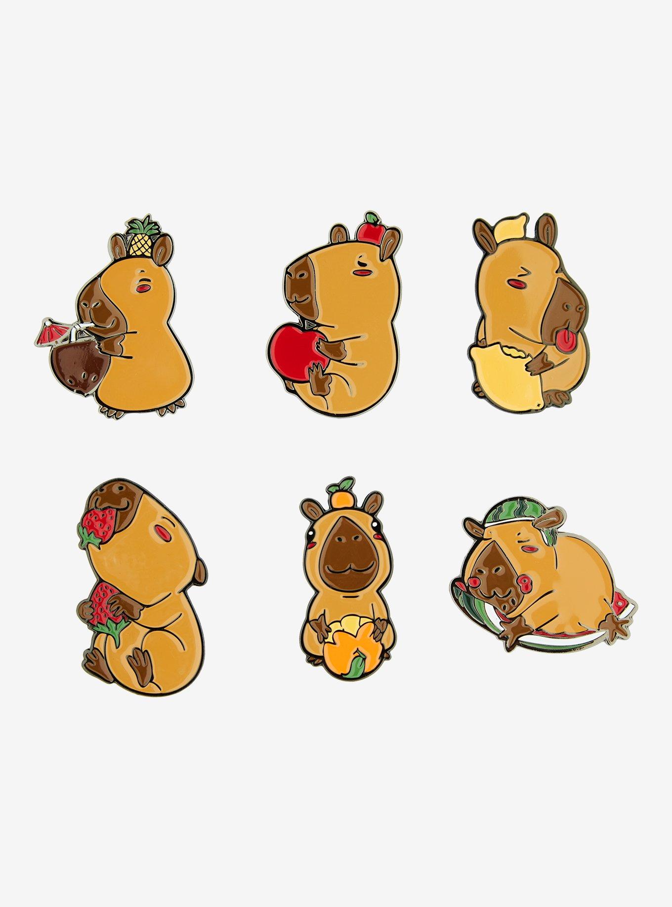 Happy Capys Capybara Blind Bag Enamel Pin - BoxLunch Exclusive, , hi-res