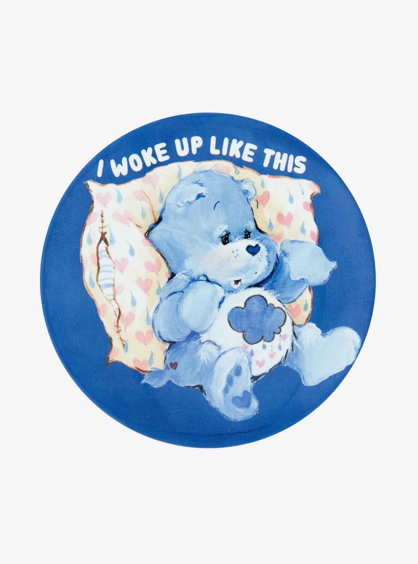 Care Bears Grumpy Bear Woke Up 3 Inch Button, , hi-res