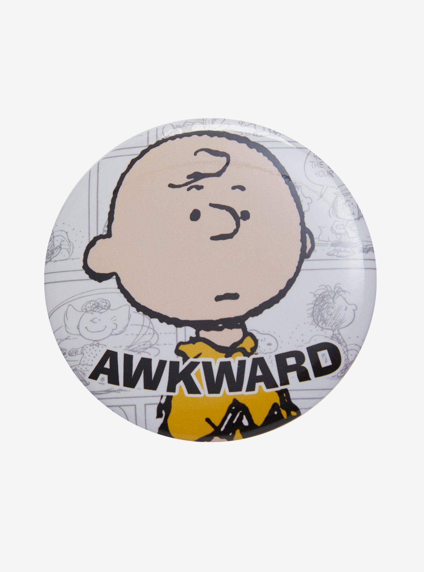 Peanuts Charlie Brown Awkward 3 Inch Button, , hi-res