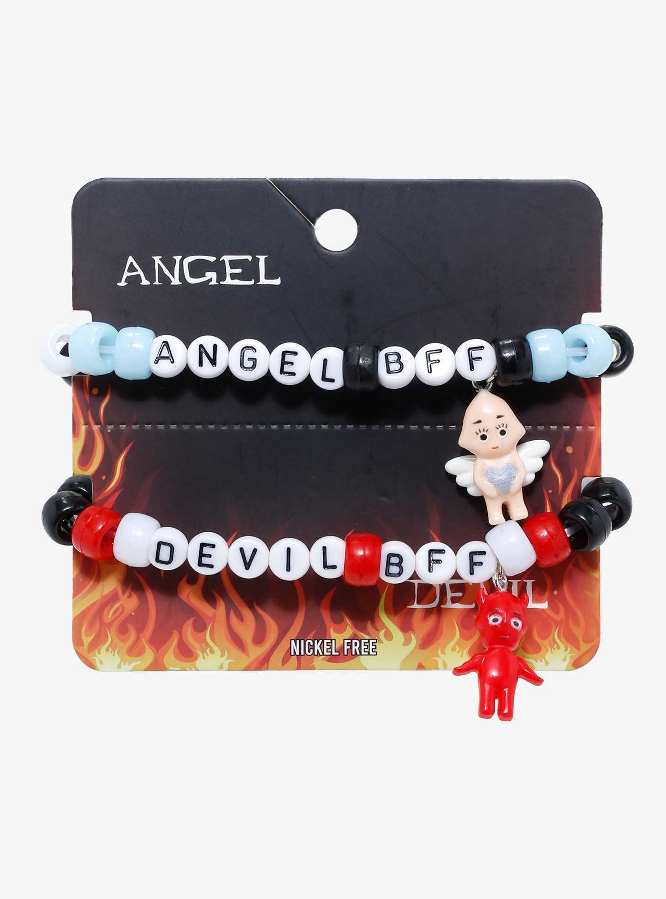 Angel & Devil Baby Best Friend Beaded Bracelet Set, , hi-res