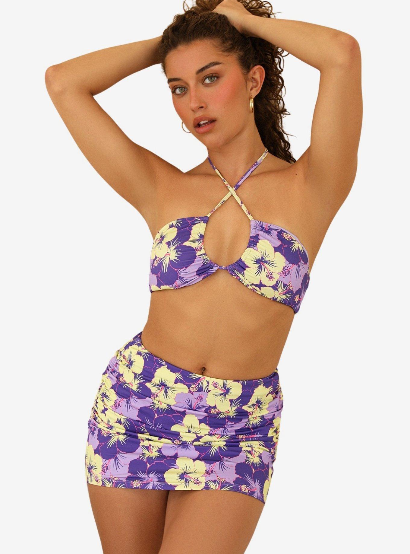 Dippin' Daisy's Lucky Swim Skirt Cover-Up Hibiscus Punch, , hi-res