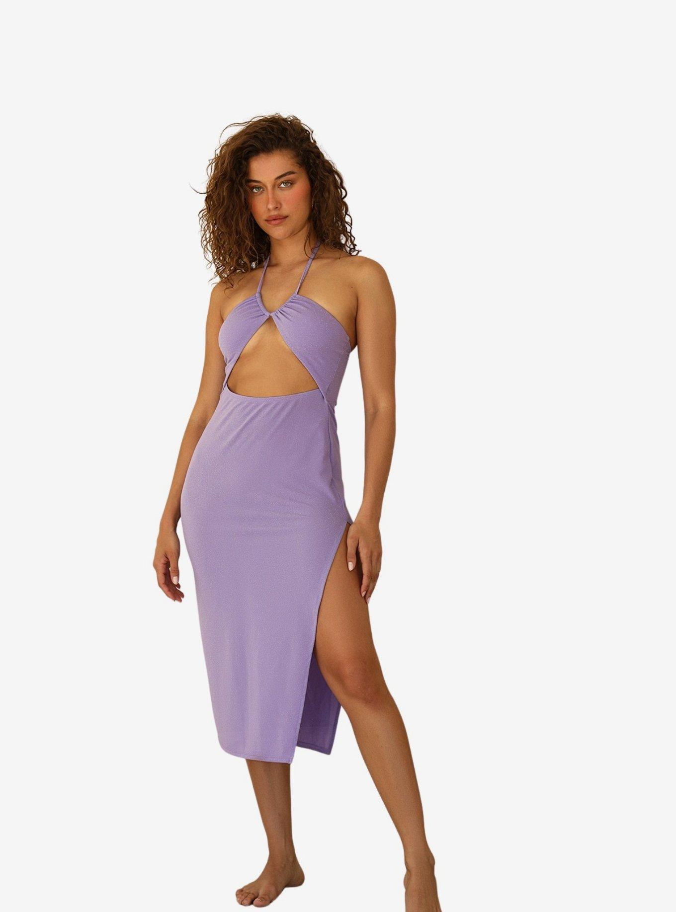 Dippin' Daisy's That's Hot Dress Cover-Up Bedazzled Lilac, PURPLE, hi-res