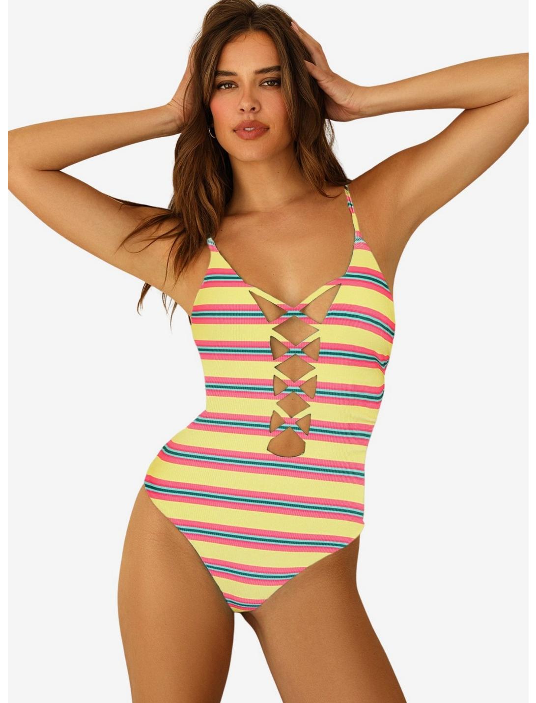 Dippin' Daisy's Bliss One Piece Y2K Stripe, MULTI, hi-res